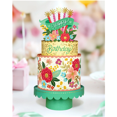 Blooming Birthday Cake Pop-Up Card