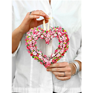 Mini Cherry Blossom Heart Pop-Up Card