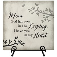 Mom in My Heart Easel Plaque