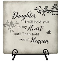 Daughter in Heart Easel Plaque