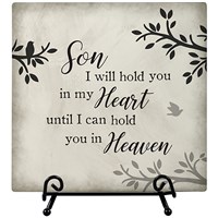 son in heart easel plaque